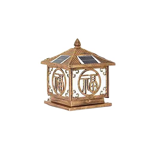 GZTKSKCP Säulenlampe wasserdichte Zaun-Gartenlampe im Freien Neue Villa-Tor-Garten-Säulenlampe im chinesischen Stil von GZTKSKCP