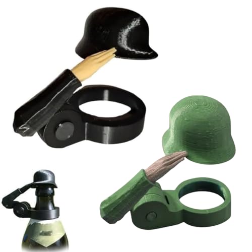 Bierflaschenhelm mit Soldatengruß, Bierflaschen Helm Flaschenverschluss,Wiederverwendbar & Staubdicht Bierflaschenverschluss,Flaschenverschluss Bierflaschen für Party Bar Veteranen Enthusiasten (2PCS) Bierflaschenhelm mit Soldatengruß, Bierflaschen Helm Flaschenverschluss,Wiederverwendbar & Staubdicht Bierflaschenverschluss,Flaschenverschluss Bierflaschen für Party Bar Veteranen Enthusiasten (2PCS) von GZWY