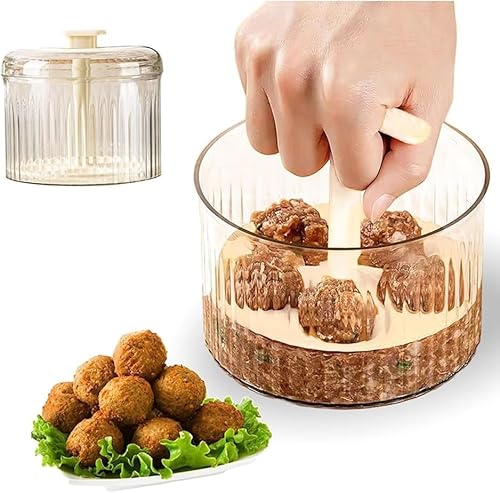 GZWY Fleischbällchen Former Frikadellenformer, Kitchen Meatball Maker, Hackbällchen Former Küchenwerkzeug zur Herstellung von Extrudierten Fleischbällchen für Fleischklöße, Fischbällchen (Weiβ) GZWY Fleischbällchen Former Frikadellenformer, Kitchen Meatball Maker, Hackbällchen Former Küchenwerkzeug zur Herstellung von Extrudierten Fleischbällchen für Fleischklöße, Fischbällchen (Weiβ) von GZWY