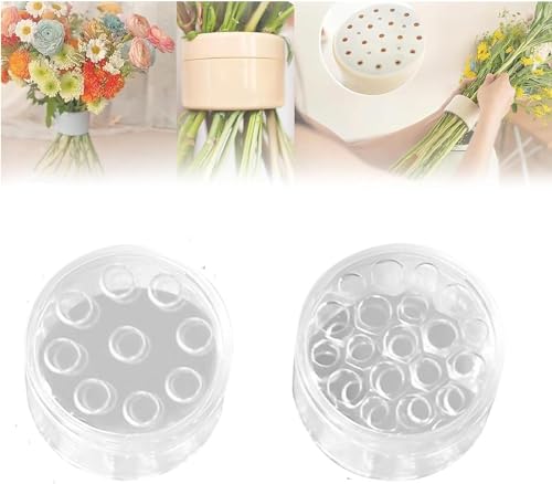 GZWY Spiralförmiger Ikebana-Stielhalter, 2 Stück Blumenstielhalter, Transparenter Spiralstielhalter für Blumen, Wiederverwendbare Hanataba Bouquet Twisters für Vasen, DIY-Blumenstrauß (A) von GZWY
