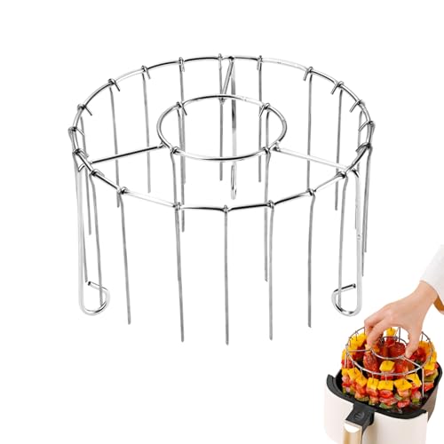 Heißluftfritteuse Spießen Grillrost,Edelstahl Spießständer,Air Fryer Runde Hängende Grillspieße,Vertikale Fleischspieße mit 24/48 Spieße, Grill Spieße Zubehör für Heißluftfritteusen Ofen (48 Stiche) Heißluftfritteuse Spießen Grillrost,Edelstahl Spießständer,Air Fryer Runde Hängende Grillspieße,Vertikale Fleischspieße mit 24/48 Spieße, Grill Spieße Zubehör für Heißluftfritteusen Ofen (48 Stiche) von GZWY