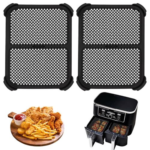 Heißluftfritteuse Zubehör, 2er Spritzschutz für Double Stack AF300EU/AF400/AF451, Wiederverwendbar Silikon Spritzschutz Airfryer Zubehör für Schützt AF300EU Heizspirale und Ventilator (AF300) von GZWY