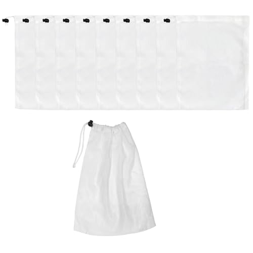 Pool Staubsauger Filterbeutel, 10er Pool Zubehör Poolsauger Auffangbeutel Ersatz Netz, Poolreinigung Netzbeutel mit Kordelzug, Poolsauger Bodensauger Filter Netz für Reinigung von Pool Blättern (10er) von GZWY