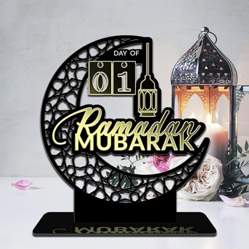 Ramadan Kalender, Eid Mubarak Dekoration DIY AcrylRamadan Dekoration, Ramadan Kalender Kinder, 30 Tage Countdown-kalender Ornament Gebet Ramadan Mubarak Deko Wohnzimmer Ramadan Geschenke fürKind (B) von GZWY