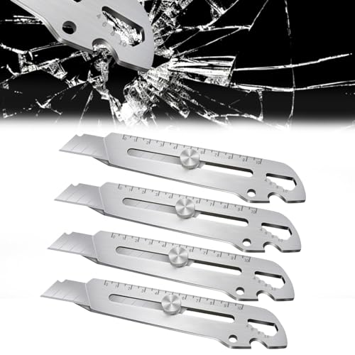 Schweres Mehrzweck Gebrauchsmesser, 2 Stück Profi Cuttermesser, Edelstahl Universalmesser, Multifunktionales Mehrzweck Teppichmesser Druckguss Cutter Messer für den Innenbereich & Heimwerker (4PCS) Schweres Mehrzweck Gebrauchsmesser, 2 Stück Profi Cuttermesser, Edelstahl Universalmesser, Multifunktionales Mehrzweck Teppichmesser Druckguss Cutter Messer für den Innenbereich & Heimwerker (4PCS) von GZWY