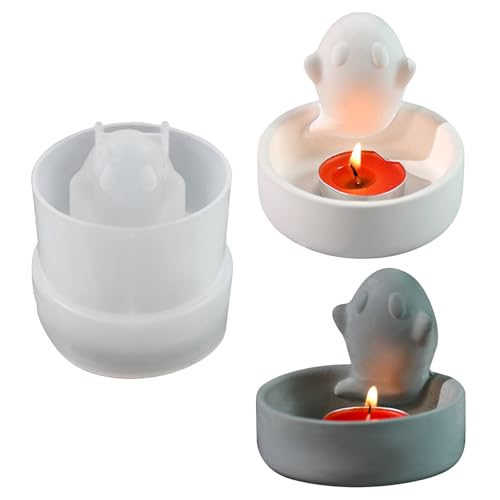 Silikonform Kerzenhalter, Halloween Deko Geister Kerzenhalter, Geist Kerzenformen zum Gießen, Skelett Deko Silikonform Gießformen Kerzen, Silikon Gießform Kerzenhalter für Halloween Deko (Geister) Silikonform Kerzenhalter, Halloween Deko Geister Kerzenhalter, Geist Kerzenformen zum Gießen, Skelett Deko Silikonform Gießformen Kerzen, Silikon Gießform Kerzenhalter für Halloween Deko (Geister) von GZWY