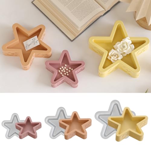 Silikonform Weihnachten Stern, 3 Stück Silikonformen Gießformen Weihnachten Kerzenhalter, Stern Silikonform Kerzenhalter Kerzenformen zum Gießen, Gießformen Silikon Weihnachten für Weihnachtsdeko (A) Silikonform Weihnachten Stern, 3 Stück Silikonformen Gießformen Weihnachten Kerzenhalter, Stern Silikonform Kerzenhalter Kerzenformen zum Gießen, Gießformen Silikon Weihnachten für Weihnachtsdeko (A) von GZWY