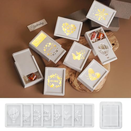 Silikonformen Gießformen Ostern, 9 Stück Gießformen Silikon Ostern Geschenkbox Gips Zum Gießen DIY Geschenkbox mit Deckel Silikonform Ostern Silikonform Gießform Frühling für Ostergeschenke (A) Silikonformen Gießformen Ostern, 9 Stück Gießformen Silikon Ostern Geschenkbox Gips Zum Gießen DIY Geschenkbox mit Deckel Silikonform Ostern Silikonform Gießform Frühling für Ostergeschenke (A) von GZWY