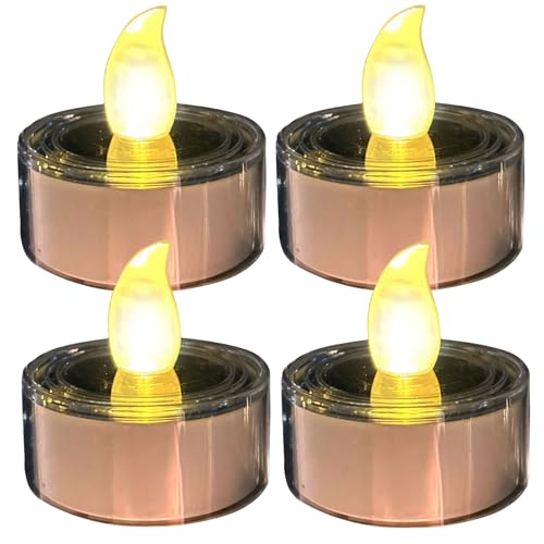 Solar Teelichter für Außen, 4 Stück Solar LED Kerzen Outdoor, Solarkerzen Außen Wasserdicht, Wiederaufladbar Flammenlose LED Teelichter Flackernd für Halloween Deko Weihnachtsdeko Garten Deko (C) Solar Teelichter für Außen, 4 Stück Solar LED Kerzen Outdoor, Solarkerzen Außen Wasserdicht, Wiederaufladbar Flammenlose LED Teelichter Flackernd für Halloween Deko Weihnachtsdeko Garten Deko (C) von GZWY