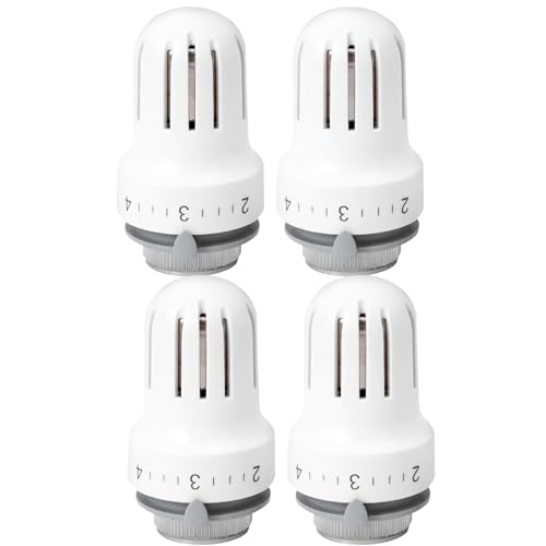 Thermostat Heizung, 2 Stück M30*1.5 Heizkörperthermostat heizungsthermostat, Thermostatkopf Heizkörperventil, Standardheizkör, Heizkörper Ersatzkopf für Büro Zuhause (4) von GZWY