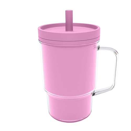 Trainer Cup Trinklernbecher, Trinkflasche mit Auslaufsichere Strohhalm und Kleinkind-Freundlichen Griff, Silikon Trinkbecher für Baby und Kinder, BPA-freie, Baby Becher ab 6 Monate (C) von GZWY