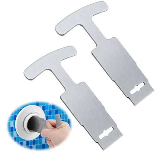 Werkzeug zum Entfernen von Poolstöpseln mit Griff, Metall Werkzeug zum Entfernen des Augapfelsitzes Pool Rücklaufdüsenanschluss Festziehen Ersetzen für Hayward SP1419A-SP1419E Düsen (2PCS) von GZWY