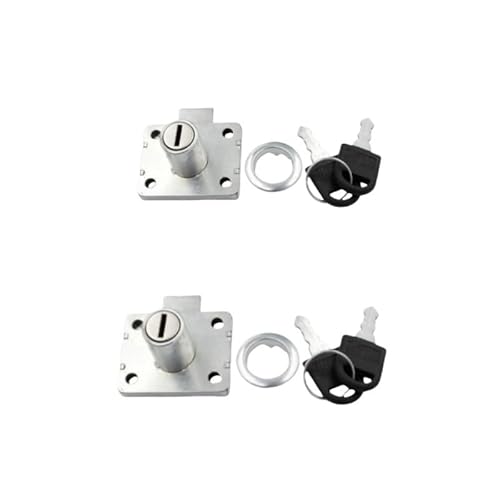 Hebelschloss Universal 2/4 Sätze Möbelschloss, Diebstahlsicherungen, geeignet for Nachttische, Kleiderschränke, Schubladen, Möbelbeschläge, Zubehörschlösser(2sets) von GZXXB