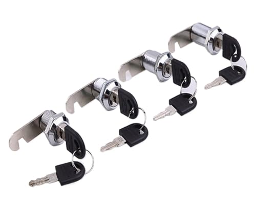 Hebelschloss Universal Akten-/Waren-/Schubladenschrankschlösser mit 2 Schlüsseln, Möbelbeschläge, Türschrankschloss for Büro, Schreibtisch, Briefkasten, Nockenschlösser(16mm multiple Open) von GZXXB