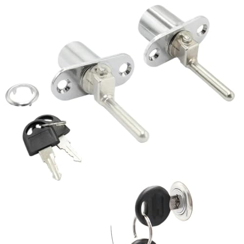 Hebelschloss Universal Schubladenschrankschloss, Büro-Schreibtisch-Schubladenschloss, Kern-Schranktür-Zungenschloss mit 2 Schlüsseln, Möbelbeschläge(B) von GZXXB