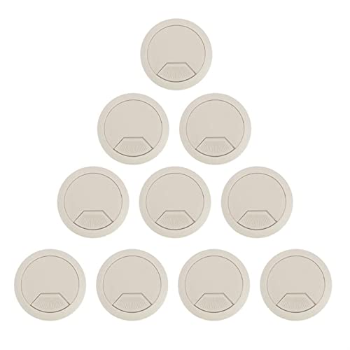 Kabeldurchlass Rund 10pcs / 12 stücke Büro Pc. Computertisch-Tülle-Kabelloch-Abdeckung 50 mm Durchmesser(White 50mm 10pcs) von GZXXB
