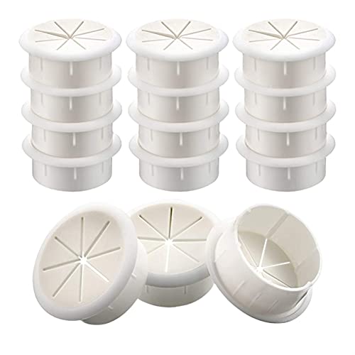Kabeldurchlass Rund 15 stücke Schreibtisch Tülle Tischkabel Tüllen Flexible Kabel Wire Lochabdeckung Set Organizer für Büro Home PC Desk(White) von GZXXB