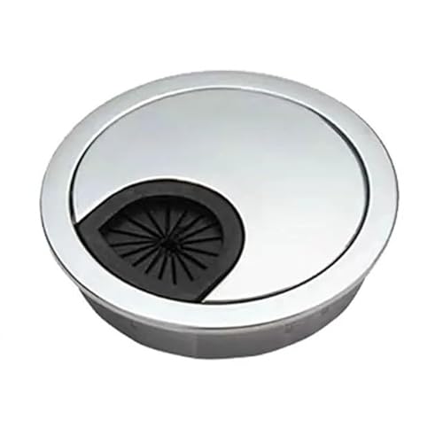 Kabeldurchlass Rund 2 STÜCKE 50/60/80mm Schreibtisch Tisch Kabel Loch Abdeckung Tülle Computer Runde Ordentlich Draht(Pearl Silver,60MM) von GZXXB