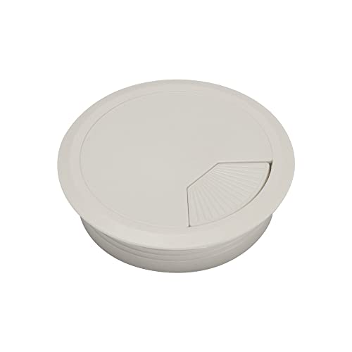 Kabeldurchlass Rund 2 STÜCKE Desktop Kabellochabdeckung 60/80mm Büro Schreibtisch Basis Kabelverschraubung Outlet Kabelanschluss Rack Organizer Möbelbeschlag Schnalle Linie(Gray,60mm) von GZXXB