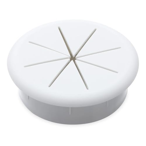 Kabeldurchlass Rund 2 STÜCKE Schreibtisch Kabeltülle Drahtlochabdeckung Leitungsauslassanschluss Threading Box Abdeckung Kabeldurchführungsbox Bürotisch Kabel-Organizer(White-50mm) von GZXXB