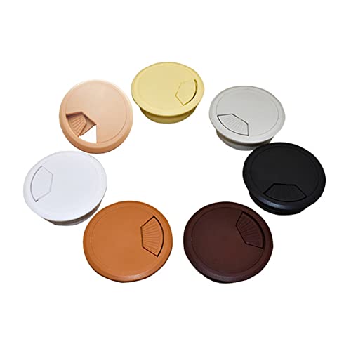 Kabeldurchlass Rund 2 stücke Abs Kabelloch Abdeckungen Basis Rundtisch Kabelauslass Computertisch Tülledrahtschutz Organizer Möbel Hardware(Coffee colour,53mm) von GZXXB