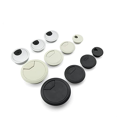 Kabeldurchlass Rund 2 stücke Schreibtisch drahtloch abdeckung basis computer tischtisch kabel ausgang anschluss oberflächenlinie box möbel hardwar(Silvery,53mm) von GZXXB