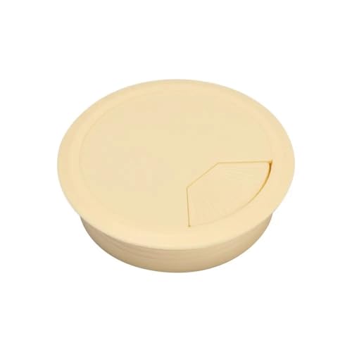 Kabeldurchlass Rund 2PCS Draht Loch Abdeckung Runde Büro Computer Tülle Linie Box Schreibtisch Tisch Kabel Verschluss(Beige,60mm) von GZXXB