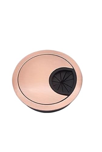 Kabeldurchlass Rund 2pcs Zink-Legierung-Kabelloch-Cover-Tischkabel-Trümmer-Kabelpass Durch Veranstalter 50/53/60mm Run Line-Halter-Büroschreibtisch-Zubehör(Red bronze,A_53MM) von GZXXB