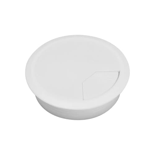 Kabeldurchlass Rund 3 STK 60/80 Mm Schreibtischkabeltülle Leitungsauslassanschluss Drahtlochabdeckung Einfädelbox-Abdeckung(White,60mm) von GZXXB