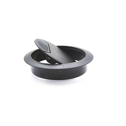 Kabeldurchlass Rund 4 teile/pack 60mm 53mm 50mm Computer Schreibtisch Tischgetriebe Wire Lochabdeckung(Black color,Desk hole 50mm) von GZXXB