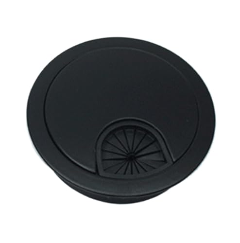 Kabeldurchlass Rund 5 teile/los Computer Tommet Tisch Kabel Outlet Möbel Hardware Zinklegierung Schreibtisch Drahtlochabdeckung(Black,60mm) von GZXXB