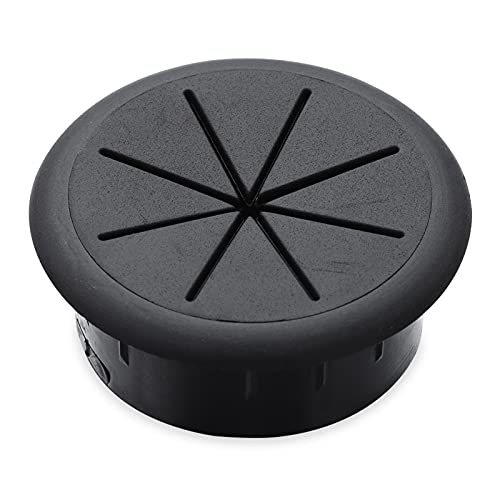 Kabeldurchlass Rund 50/6. 0mm Schreibtisch-Draht-Organizer-Kabelloch-Abdeckkabel-Kabel-Tüllen for Büromöbelkabel, die acht Blütenblatt-Threading-Box-Abdeckung vorbeiziehen(Black,50mm) von GZXXB
