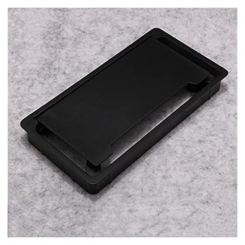 Kabeldurchlass Rund ABS-Kabelloch-Covers Base Rechteck-Tischkabel-Auslass Computertisch-Tülledrahtschutz Organizer-Möbel-Hardware(Black) von GZXXB