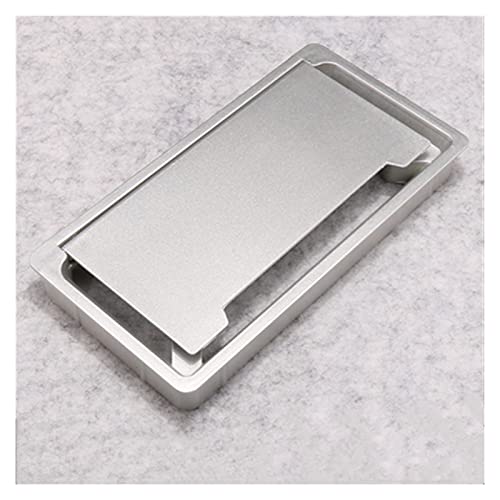 Kabeldurchlass Rund ABS-Kabelloch-Covers Base Rechteck-Tischkabel-Auslass Computertisch-Tülledrahtschutz Organizer-Möbel-Hardware(Silver) von GZXXB