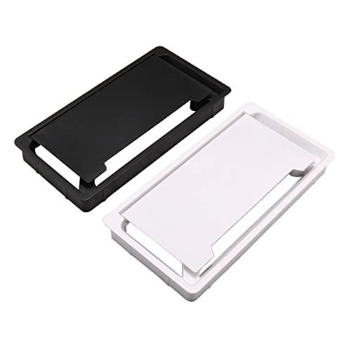 Kabeldurchlass Rund Abs Kabelloch Deckt Base Rechteck Tabelle Kabelauslass Computertisch Tülledrahtschutz Organizer Möbel Hardware(Silver) von GZXXB