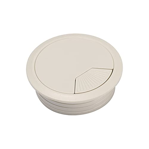 Kabeldurchlass Rund Aluminiumlegierung Büro Tisch Schreibtisch Rechteck Drahtkabel Tülle Loch Abdeckung Auslassanschluss mit schwarzer Bürste(60mm grey) von GZXXB
