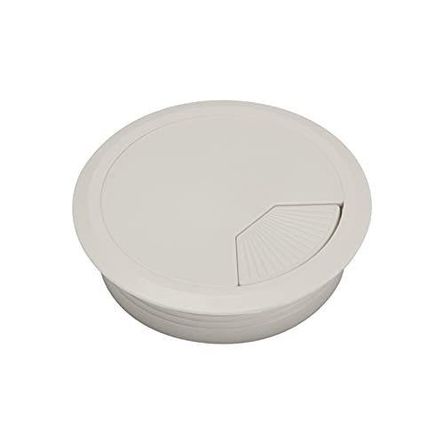 Kabeldurchlass Rund Aluminiumlegierung Büro Tisch Schreibtisch Rechteck Drahtkabel Tülle Loch Abdeckung Auslassanschluss mit schwarzer Bürste(80mm grey) von GZXXB