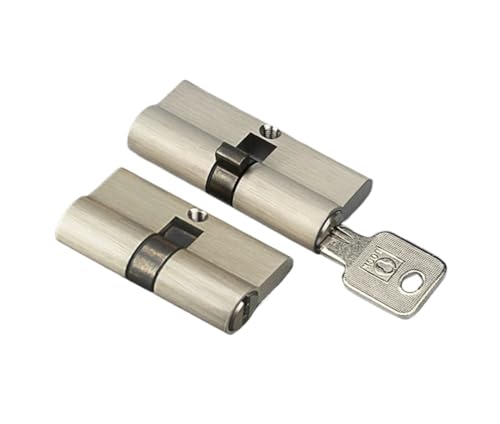 Massiver Schließzylinder 2 Schlösser mit 8 gleichen Tasten Länge70mm Höhe 29mm Schlosszylinder Beide Seiten für Türschloss innen von GZXXB