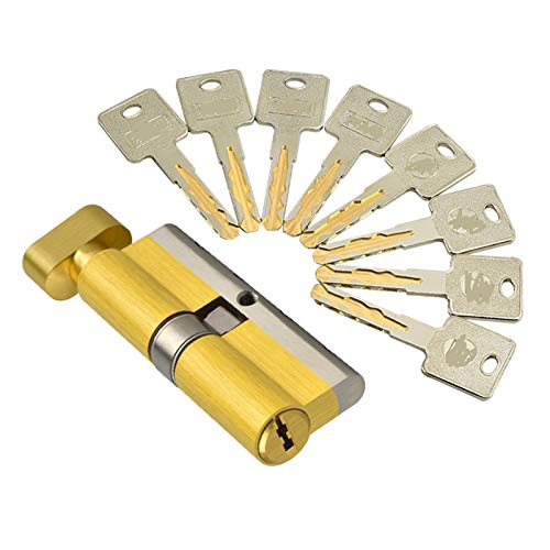 Massiver Schließzylinder Tür Leerlauf Lock Core Single Open 70/75/80/105 110mm Treffer Türschlosszylinder(85mm 42.5 add 42.5mm) von GZXXB