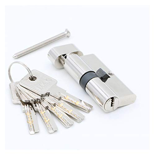 Massiver Schließzylinder Türzylinder 55 65 70 75 80 85 90mm Sicherheit Kupferschloss Zylinder Innenraum Schlafzimmer Living Griff Messing Schlüsselanschluss 5 Tasten(DC 90MM) von GZXXB