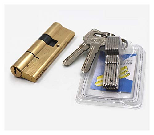 Massiver Schließzylinder Türzylinder Vorgespannte Schloss 65 70 80 90 115mm Zylinder AB Schlüsseltied Diebstahleingang Eingang Messing Türschloss Verlängerte Kern-Extended-Tasten(90(45 45)) von GZXXB