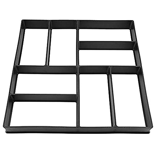 Pflasterform,Betonformen Betonformen Pfad Mold DIY wiederverwendbare Betonpflasterform Zementstein Steingarten Boden Straße Pave Scraper(B 40x40cm) von GZXXB