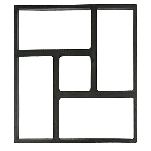 Pflasterform,Betonformen Betonformen Pfad Mold DIY wiederverwendbare Betonpflasterform Zementstein Steingarten Boden Straße Pave Scraper(G 40x40cm) von GZXXB