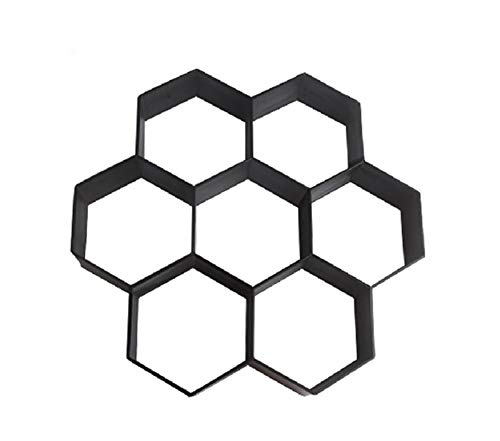 Pflasterformen 12-Stil wieder verwendbare Betonweg Maker Moulds Stepping Stone Paver Rasen Patio-Garten(Model 1(30x30x4.2cm)) von GZXXB