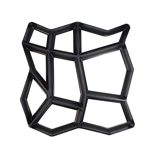 Pflasterformen 12-Stil wieder verwendbare Betonweg Maker Moulds Stepping Stone Paver Rasen Patio-Garten(Model 2(36x36x3.6cm)) von GZXXB