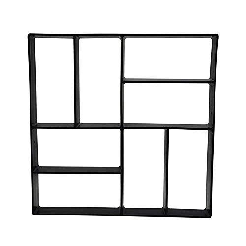 Pflasterformen 12-Stil wieder verwendbare Betonweg Maker Moulds Stepping Stone Paver Rasen Patio-Garten(Model 6(40x40x4cm)) von GZXXB