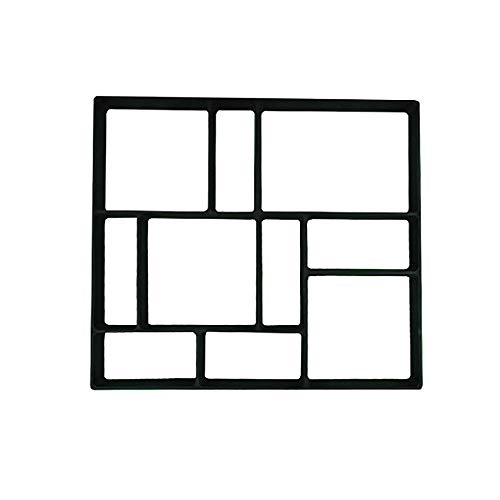 Pflasterformen 12-Stil wieder verwendbare Betonweg Maker Moulds Stepping Stone Paver Rasen Patio-Garten(Model 7(40x45x4cm)) von GZXXB