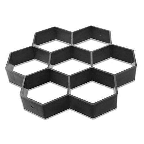 Pflasterformen Aus schwarzem Kunststoff, die DIY Pavement Mold-Hausgarten Boden Straße Beton Stepping Auffahrt(2Pcs B) von GZXXB