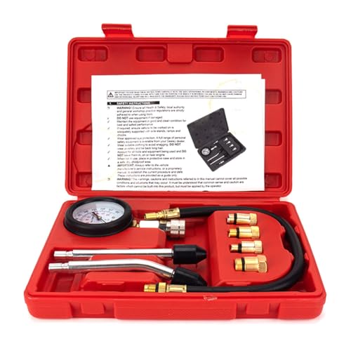 GZYF Benzinmotor Zylinder Motor Kompressionsmessgeräte Kfz-Werkzeug Messgerät Silber + Schwarz Gummi + Messing + Eisen 1 Set GZYF Benzinmotor Zylinder Motor Kompressionsmessgeräte Kfz-Werkzeug Messgerät Silber + Schwarz Gummi + Messing + Eisen 1 Set von GZYF