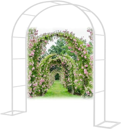 Arco Gartenbogen für Kletterrosen, Hochzeitsbogen aus Metall, Archi, B 80–350 cm H 220 cm, 230 cm Pavillons, resistent gegen äußere Innenräume (Farbe: Grün, Größe: B 140 x 230 cm (B4,1.8 x 2.3 m))) von GZYHDC